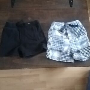 Black Shorts and Plaid Short Set